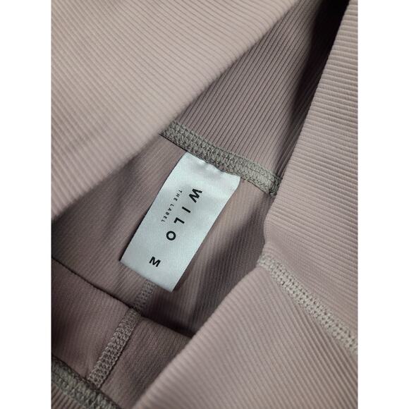 WILO The Label Base Ribbed Colorblock 7/8 Leggings Size Medium Mauve - Picture 3 of 4
